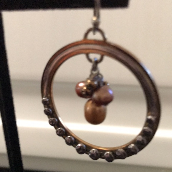 Silpada Jewelry Silpada Bronze Pearl Earrings Poshmark
